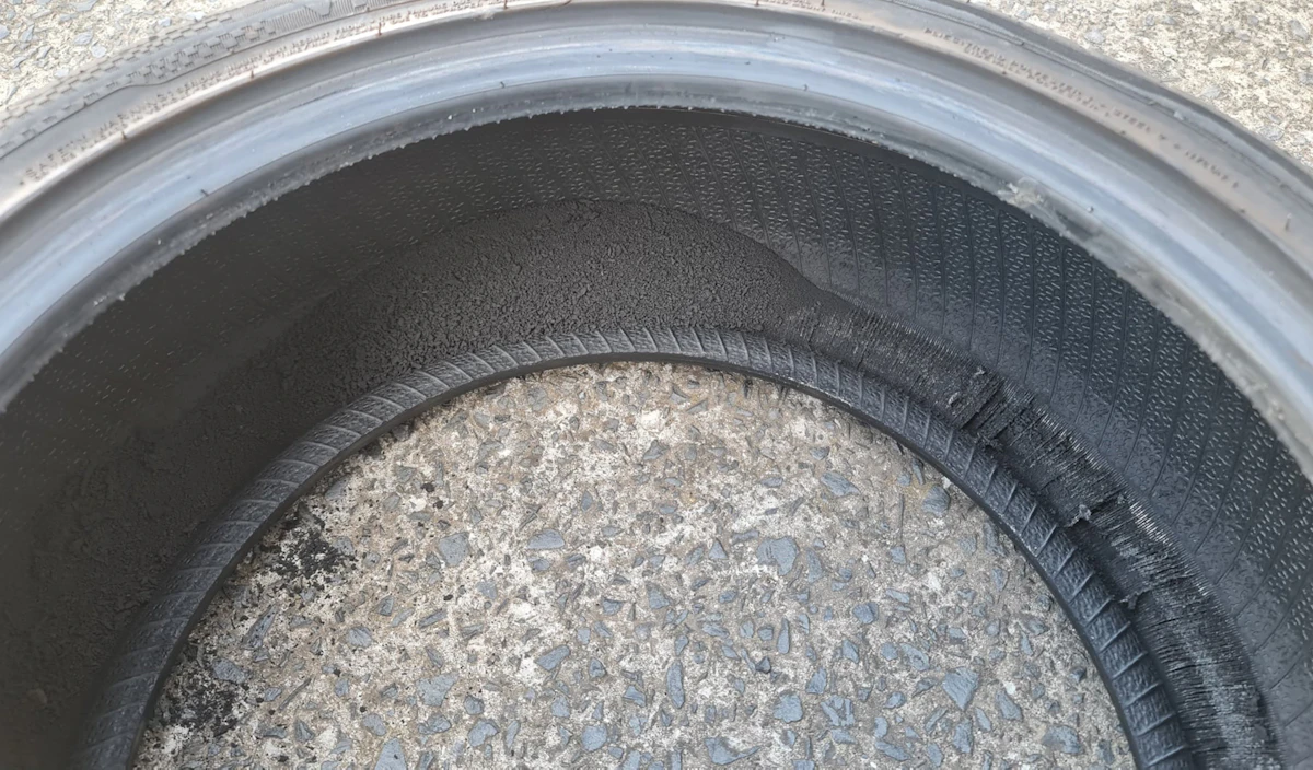 Tyre Damage Extreme Wear to interior structure